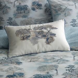 RHS Japanese Garden Rectangle Cushion Blue/White/Beige
