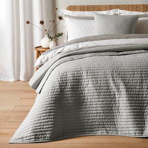 Bianca Quilted Lines Bedspread Silver