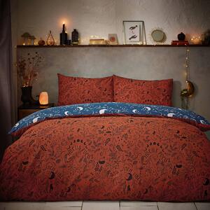 Furn Witchy Vibes Reversible Duvet Cover Bedding Set Rust