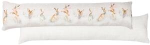Snowy Hares Watercolour Printed Draught Excluder Multi