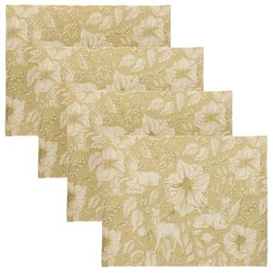Gold Stag Digitally Printed Set of 4 Placemats Gold