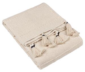 Caliche Woven Tasselled Throw 130cm x 180cm Natural