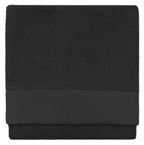 Textured Weave Towel Black