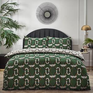 Furn Avalon Geometric Duvet Cover Bedding Set Green