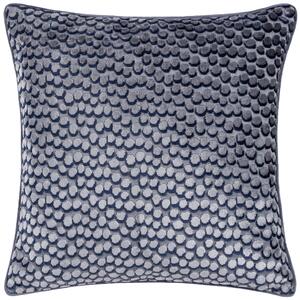 Hoem Lanzo Cut Velvet Piped 45cm x 45cm Filled Cushion Dusk