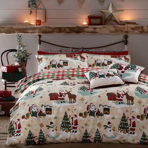 Furn Jolly Santa Christmas Duvet Cover Bedding Set Multi