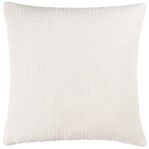 Yard Lark Muslin Crinkle Cotton 45cm x 45cm Filled Cushion White