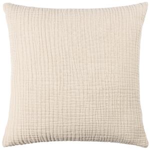 Yard Lark Muslin Crinkle Cotton 45cm x 45cm Filled Cushion Natural