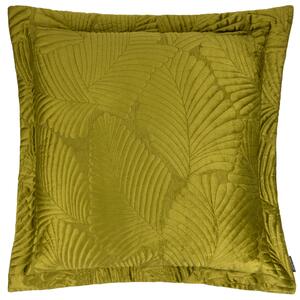 Palmeria Quilted Velvet 60cm x 60cm Filled Cushion Moss