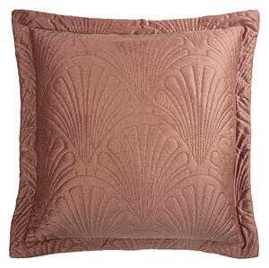 Palmeria Quilted Velvet 60cm x 60cm Filled Cushion Blush