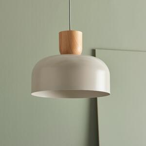 Copenhagen Curved Wood and Metal Easy Fit Pendant Shade Grey