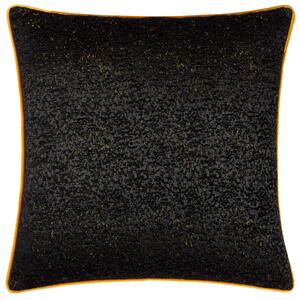 Galaxy Chenille Piped 50cm x 50cm Filled Cushion Black
