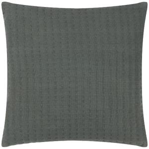 Hush Cotton Linear 45cm x 45cm Filled Cushion Dusk
