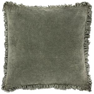 Bertie Cotton Velvet 45cm x 45cm Filled Cushion Moss
