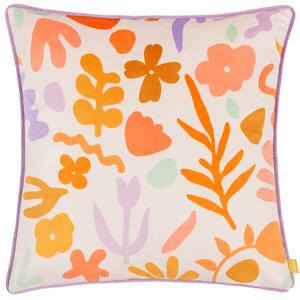 Furn Amelie Floral Velvet 43cm x 43cm Filled Cushion Doodles