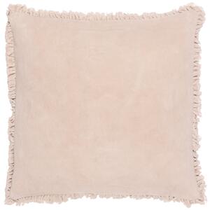 Yard Bertie Cotton Velvet 45cm x 45cm Filled Cushion Natural