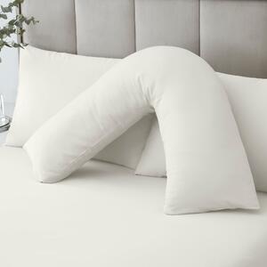 Hotel 230 Thread Count Cotton Sateen V-Shape Pillowcase White