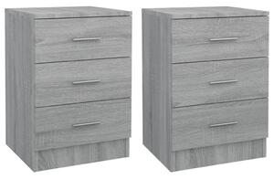 Bedside Cabinets 2 pcs Grey Sonoma 38x35x56 cm Engineered Wood