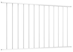 Fence Panel Powder-coated Steel 1.7x0.75 m White