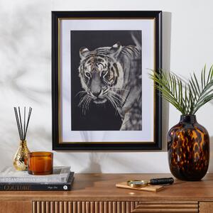 Tiger Framed Print Black