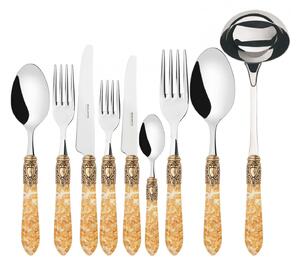 OXFORD GOLD-PLATED RING CUTLERY SET 75 - Gold Flakes