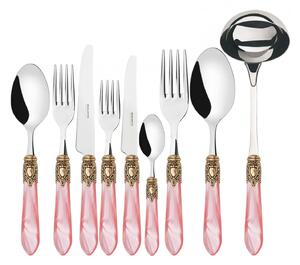 OXFORD GOLD-PLATED RING CUTLERY SET 75 - Pink