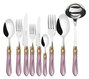 OXFORD GOLD-PLATED RING CUTLERY SET 75 - Lilac