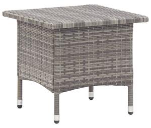 Tea Table Grey 50x50x47 cm Poly Rattan