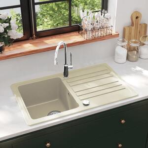 Granite Kitchen Sink Single Basin Beige