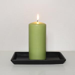 Small Pillar Candle, 15cm Green