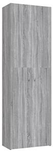 Office Cabinet Grey Sonoma 60x32x190 cm Engineered Wood