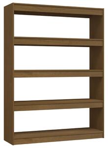 Book Cabinet/Room Divider Honey Brown 100x30x135.5 cm Solid Pinewood