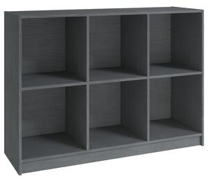 Book Cabinet Grey 104x33x76 cm Solid Pinewood