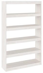 Book Cabinet/Room Divider White 100x30x167.5 cm Solid Pinewood