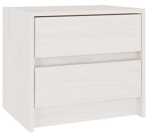 Bedside Cabinet White 40x30.5x35.5 cm Solid Pine Wood