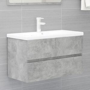 Sink Cabinet Concrete Grey 80x38.5x45 cm Engineered Wood
