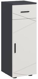 Kleankin Slender Bathroom Cabinet: Compact Storage with Drawer, Door & Adjustable Shelf, Soft-Close Mechanism, Grey Hue Aosom UK