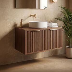 Bathroom vanity cabinet Rea Core 80cm Brown
