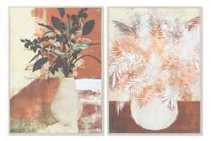 Painting DKD Home Decor 52 x 2,7 x 72 cm Plant Scandinavian (2 Units)