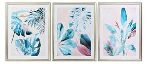 Painting DKD Home Decor 60 x 4 x 80 cm Tropical (3 Pieces)