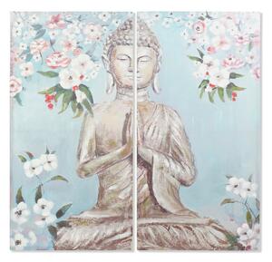 Painting DKD Home Decor CU-181694 Canvas Buddha Oriental (140 x 3 x 140 cm) (2 pcs)