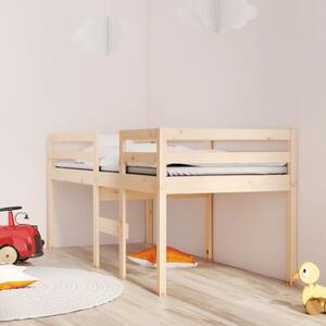 High Sleeper Bed 75x190 cm Small Single Solid Wood Pine