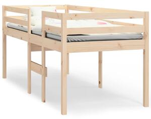 High Sleeper Bed 75x190 cm Small Single Solid Wood Pine
