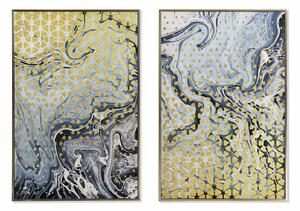 Painting DKD Home Decor Abstract 60 x 3 x 90 cm Modern Lacquered (2 Units)