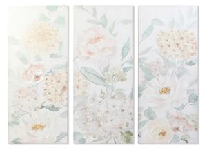 Painting DKD Home Decor Flowers 55 x 3 x 135 cm Shabby Chic (3 Pieces)