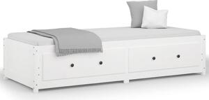 Day Bed White 75x190 cm Small Single Solid Wood Pine