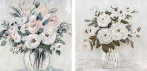 Painting DKD Home Decor 80 x 2,4 x 80 cm Vase Shabby Chic (2 Units)