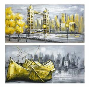 Painting DKD Home Decor City 120 x 3 x 60 cm Loft (2 Units)