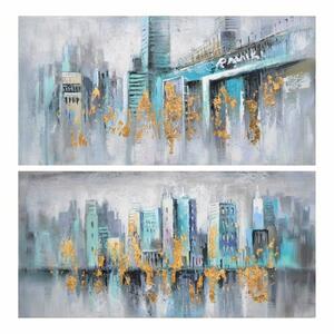 Painting DKD Home Decor City 120 x 3 x 60 cm Loft (2 Units)