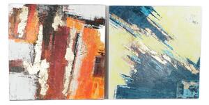 Painting DKD Home Decor 99,5 x 3,5 x 99,5 cm Abstract Modern (2 Units)